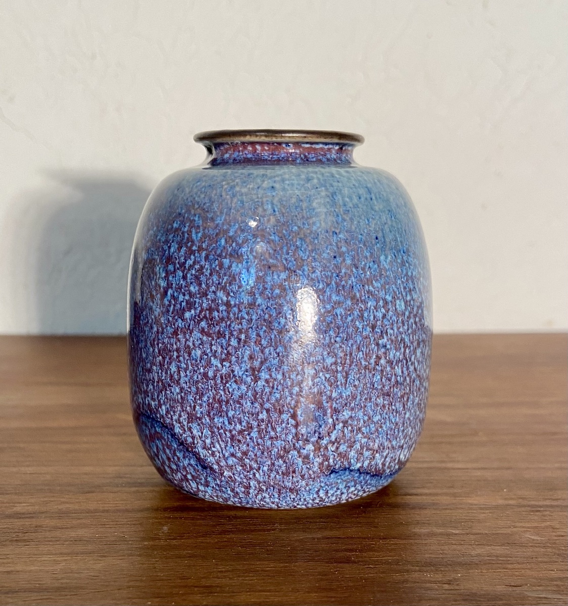Modern Art Sculpture: Glazed Ceramic Vase By Daniel De Montmollin, Taizé, 20th Century -photo-3
