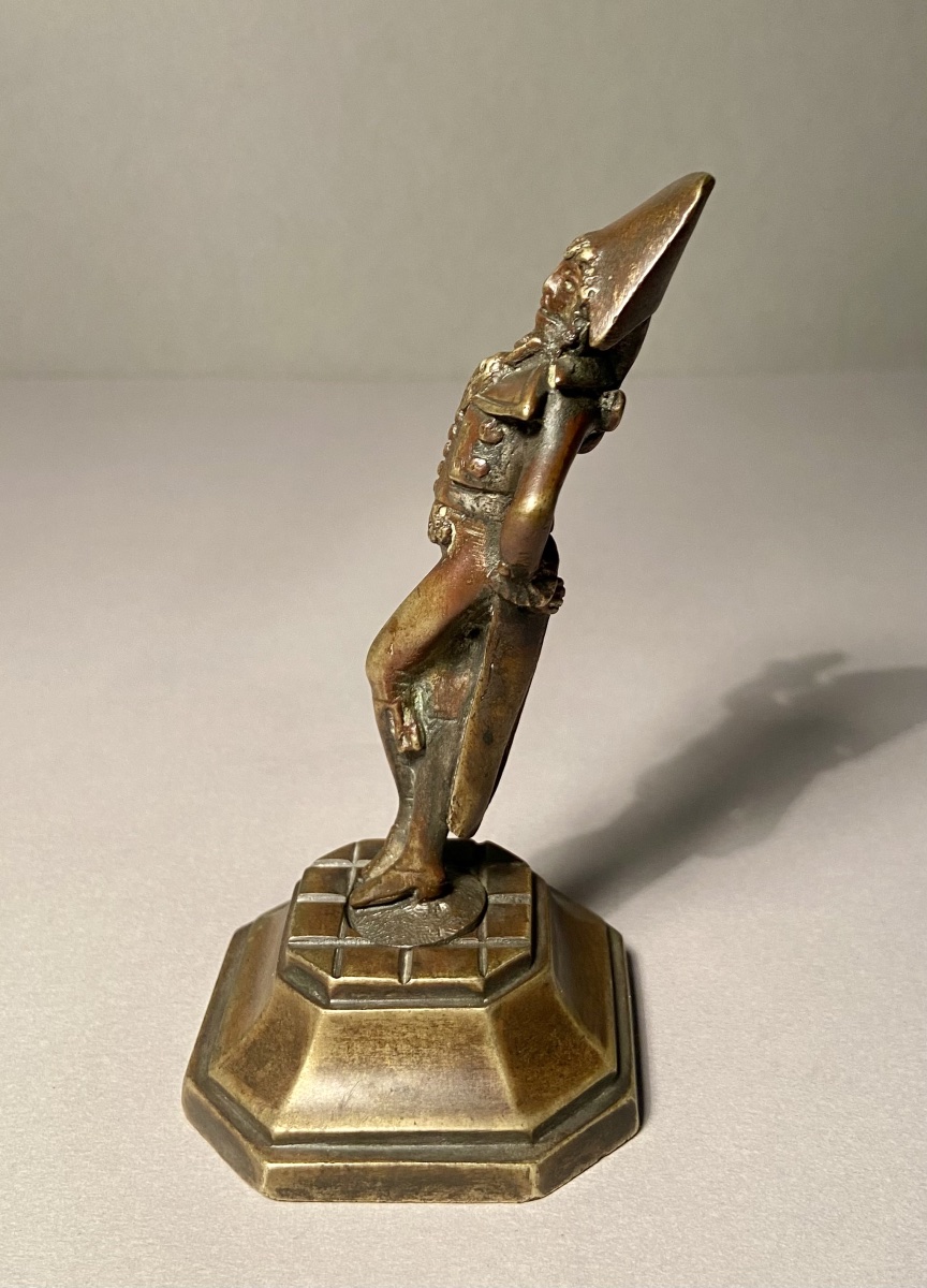 Classical Art Sculpture In Bronze With A Brown-red Patina, “le Muscadin,” France, 19th Century -photo-4