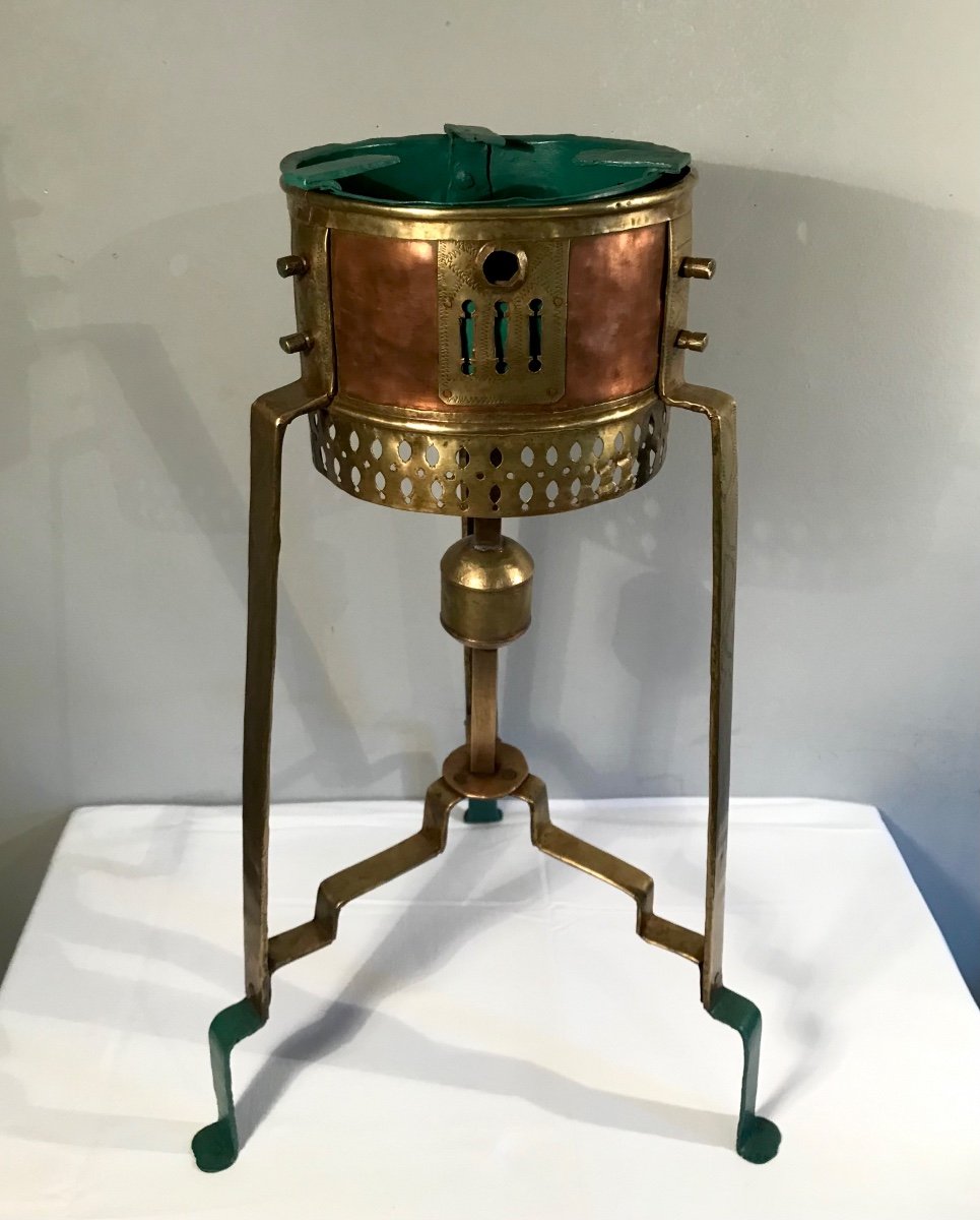 Orientalism Islamic Art Brazier Majmar Nineteenth Copper Brass Metal Berber North Africa-photo-4