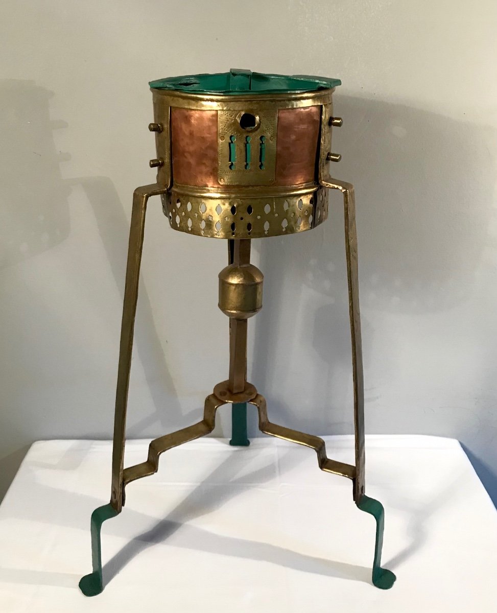 Orientalism Islamic Art Brazier Majmar Nineteenth Copper Brass Metal Berber North Africa