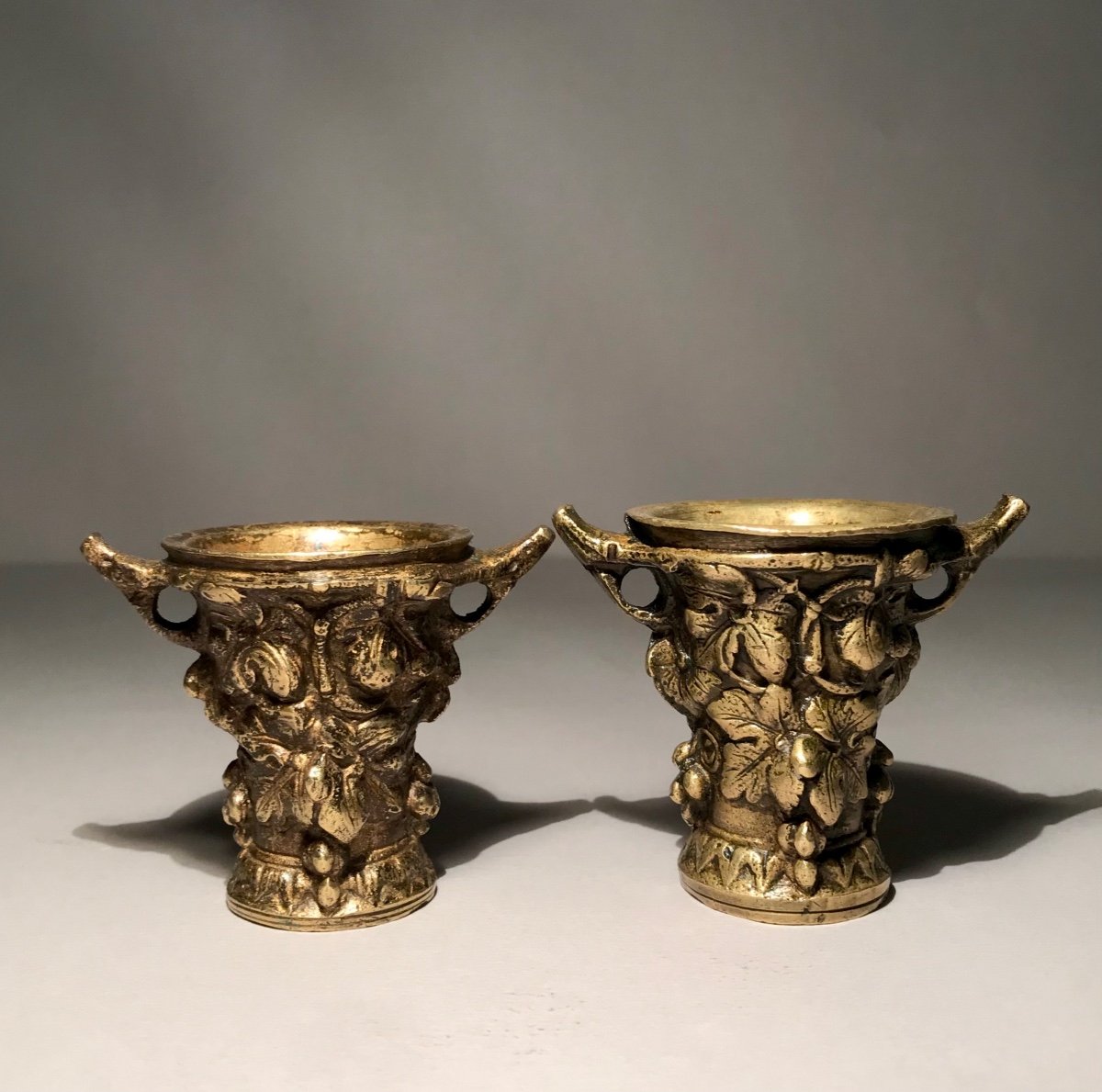 Popular Art Wine Art Miniature Bronze Apothecary Mortars Called "poison" XIXth-photo-3