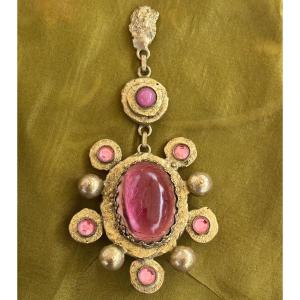 Joaillerie Vintage Bijoux Couture Henry Perichon Broche-pendentif Pièce Unique Circa 1955/65