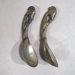  Ifugao Ritual Spoons Bulul Figures Bontok People Asia Philippines Primitive Art Late 19th