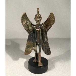 Archéologie Mésopotamie «pazuzu» Divinité Néo-assyrienne Bronze Patiné XIXème-xxème Babylone