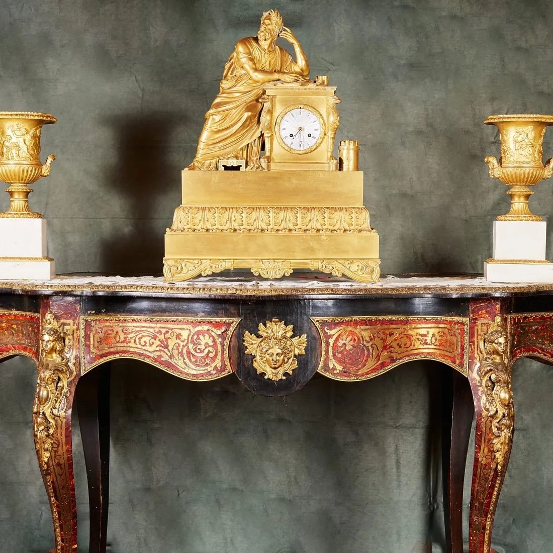  Important Triptyque En Bronze Doré – Siècle XIX-