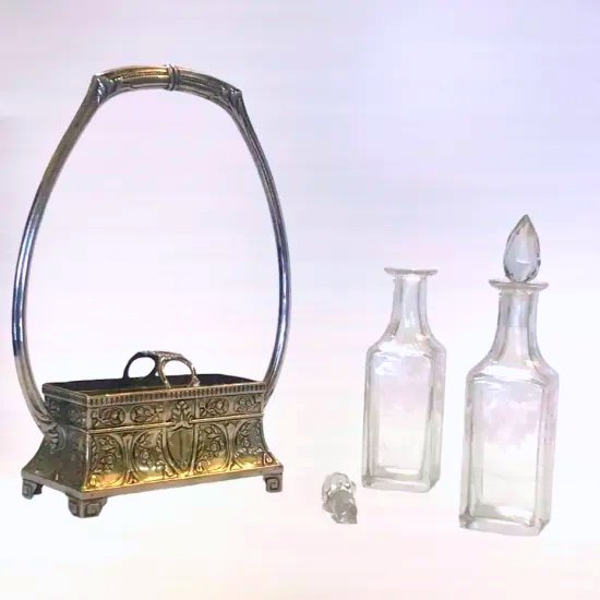 Small , Silver Cruet . Beginning Of The XX Century-photo-3