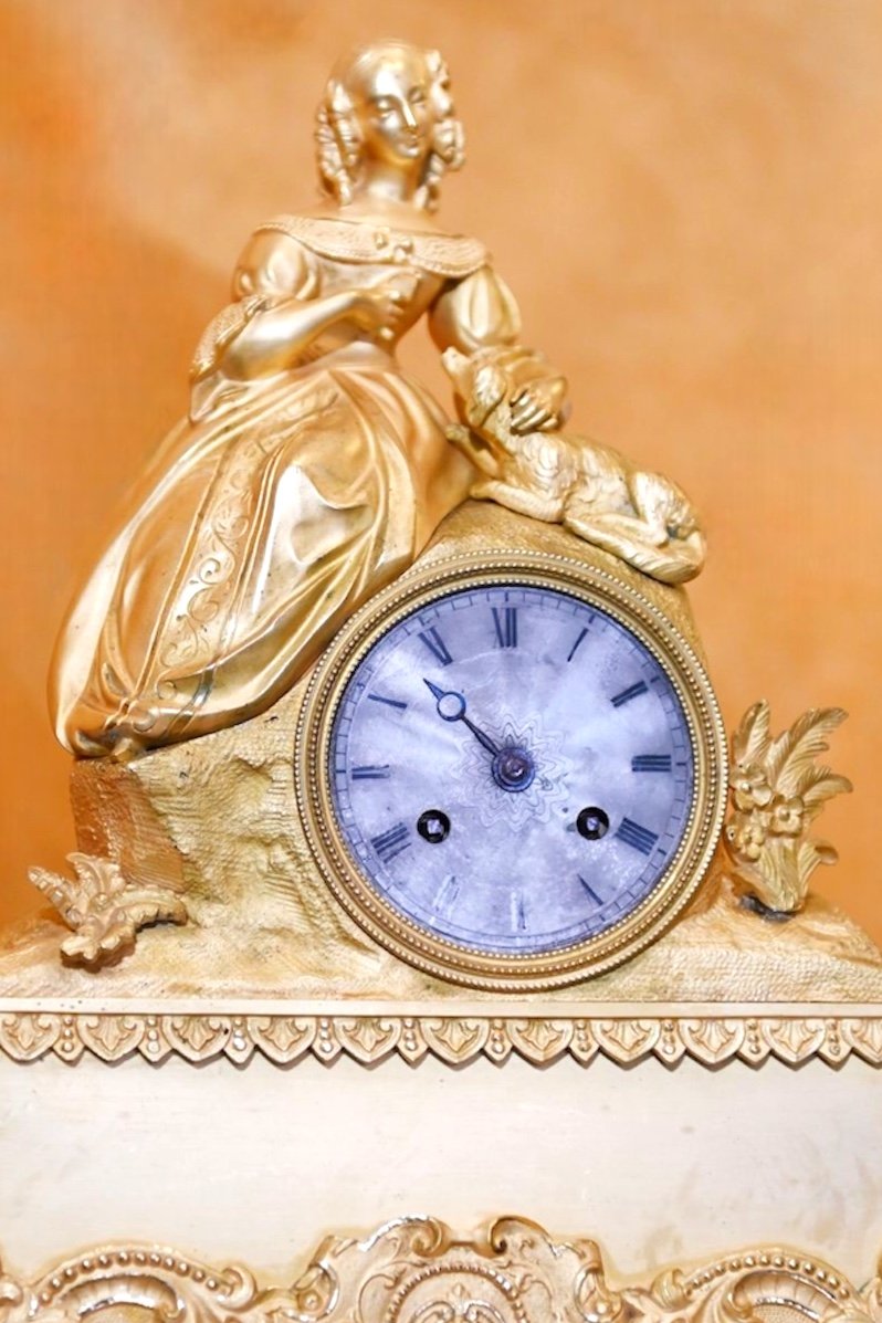 Gilded Bronze Clock. France,  19th Century-photo-4