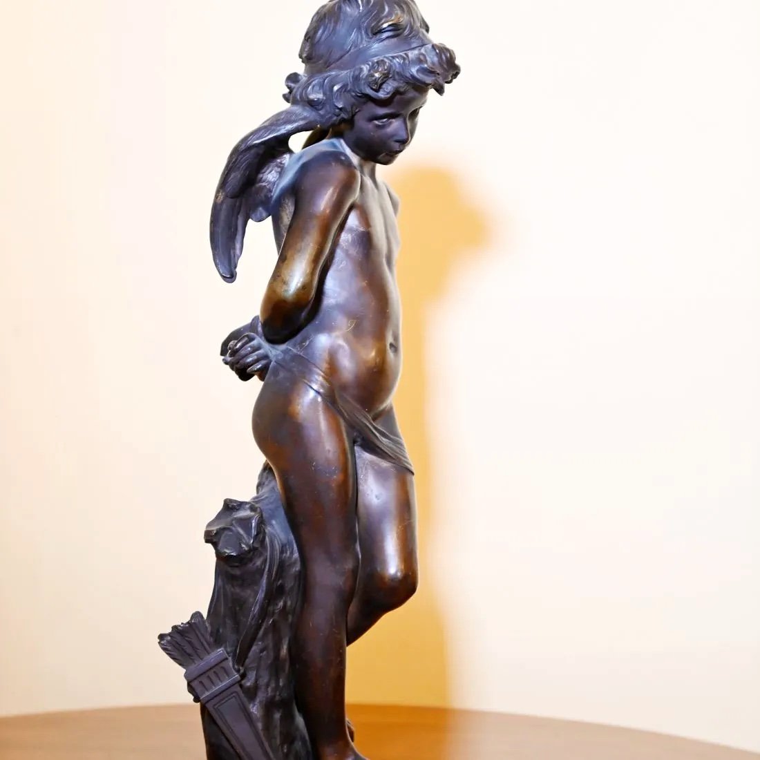 Denise Delavigne “cupid Bound” - Bronze Sculpture. France,  20th Century-photo-2