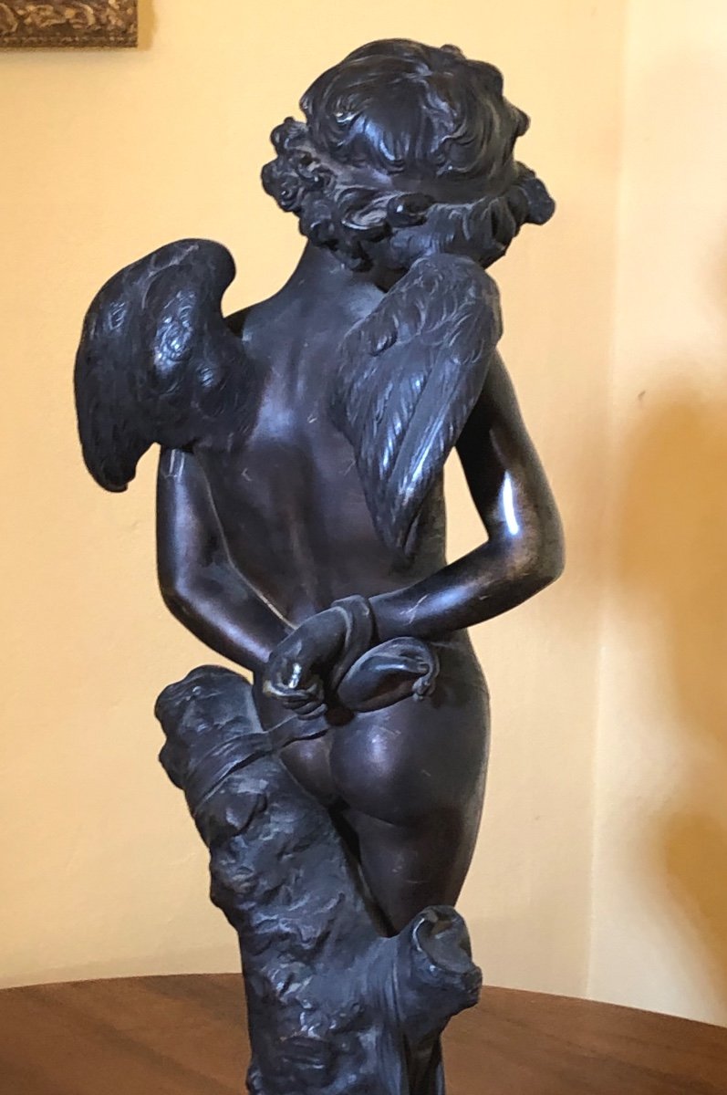 Denise Delavigne “cupid Bound” - Bronze Sculpture. France,  20th Century-photo-3