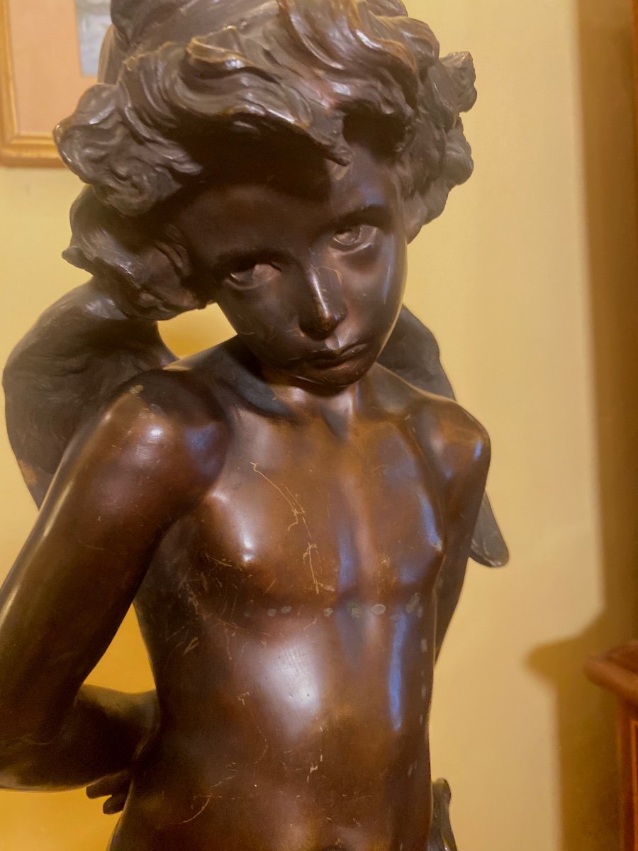 Denise Delavigne “cupid Bound” - Bronze Sculpture. France,  20th Century-photo-6