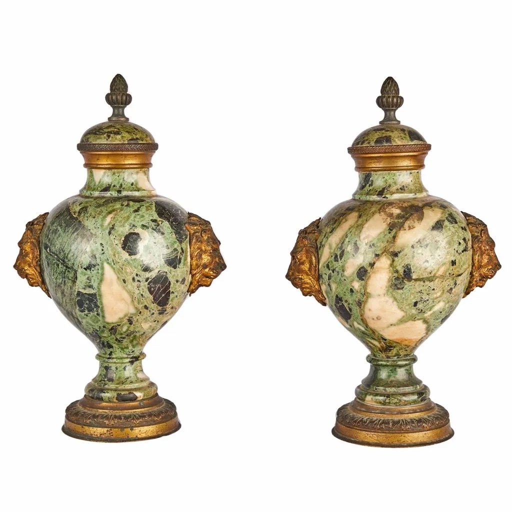 Pair Of Egyptian Green Granite Balustrades. Early  19th Century-photo-3