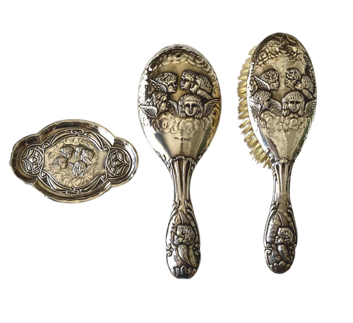 Toiletries Set Embossed In Silver. England, Early XX Century-photo-2