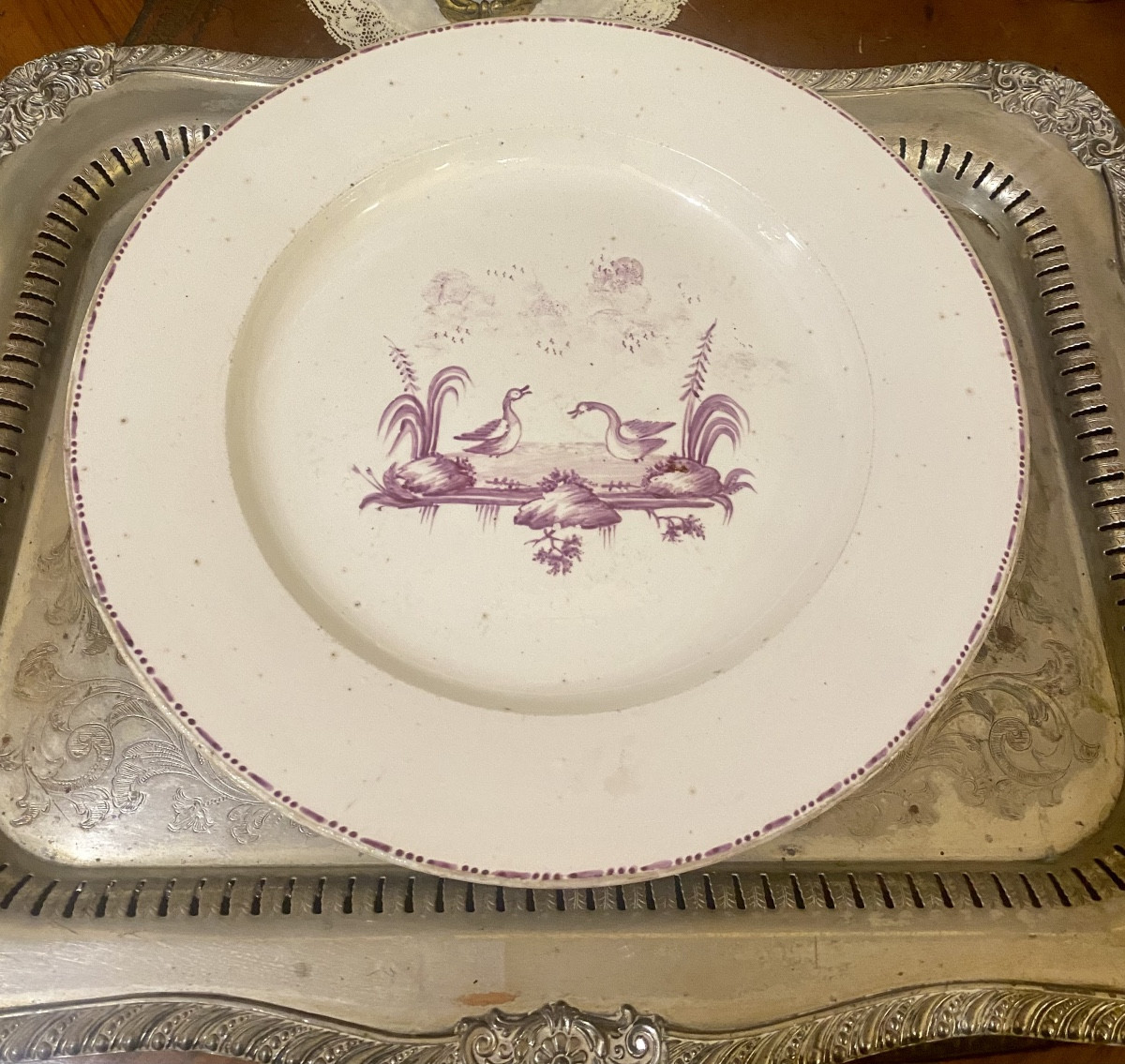 Pair Of Large Dishes. Ferdinandea Manufactory, Sec. 18th-photo-4