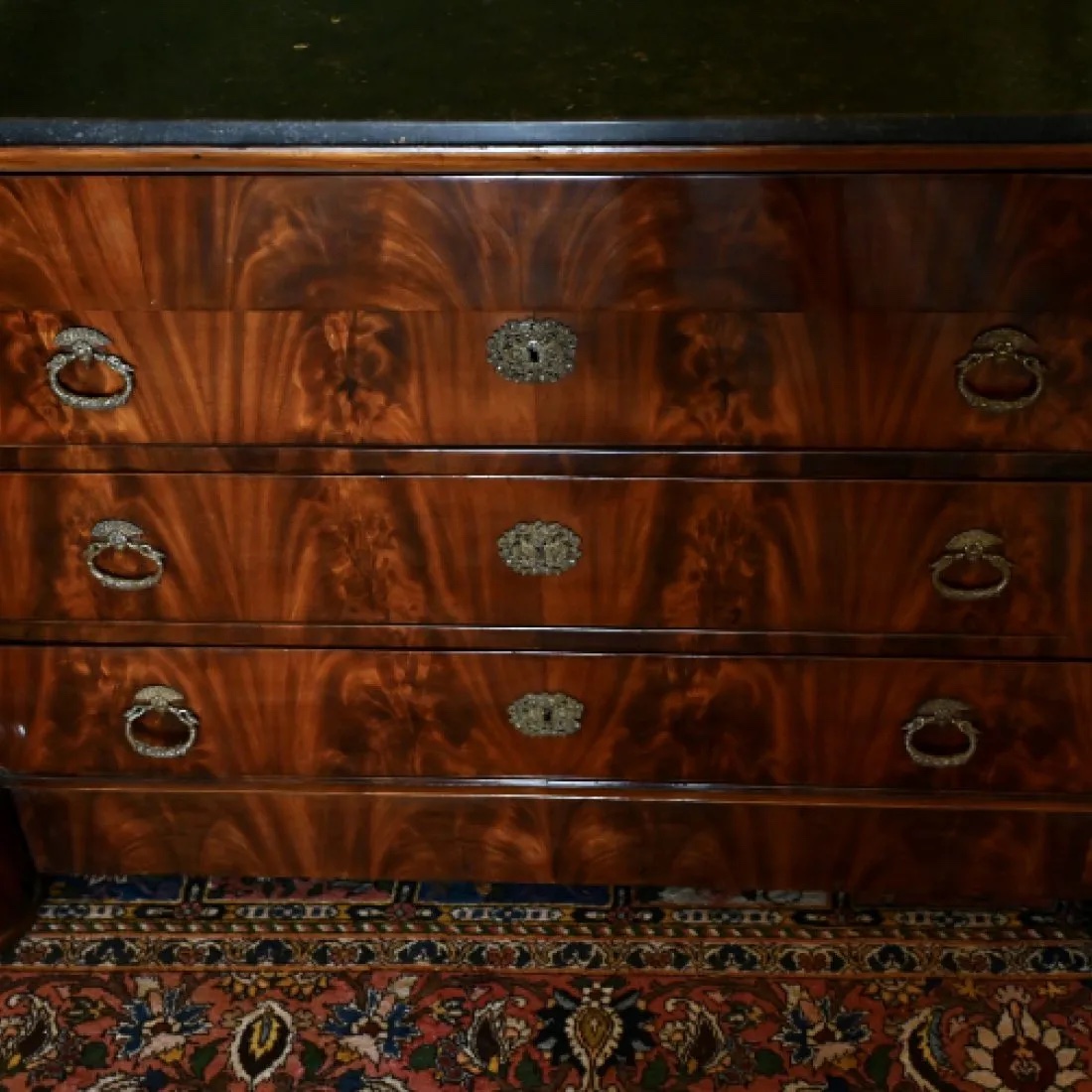 Mahogany Feather Chest Of Drawers - Empire Period --photo-4