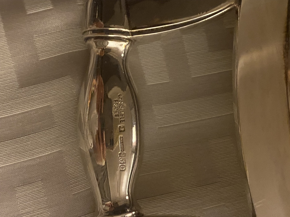 Oval serving tray, silver-plated. Christofle, 20th century-photo-2