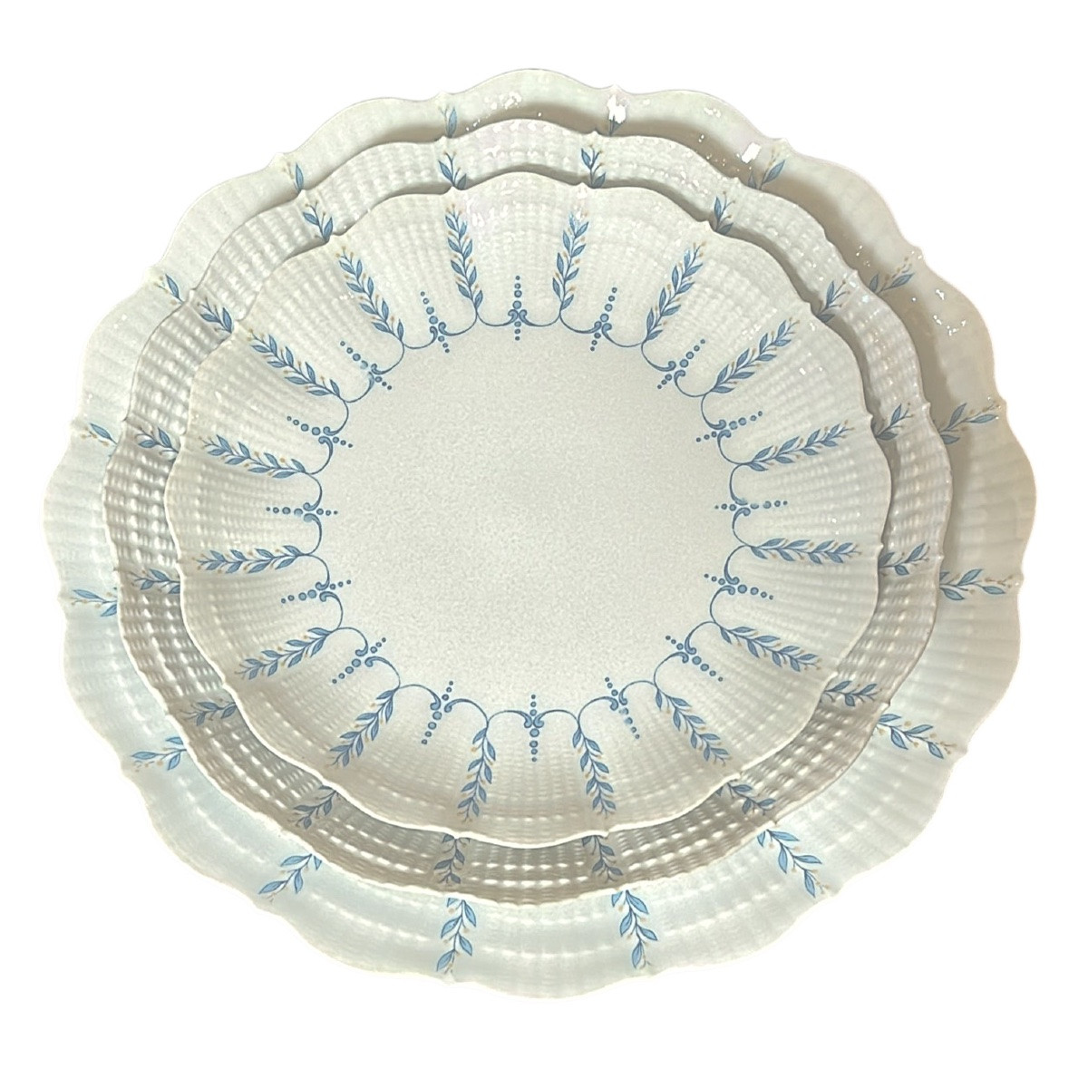 Service Of Plates Of 12 Porcelain Place Settings. Giraud-limoges France. XX Sec.-photo-2