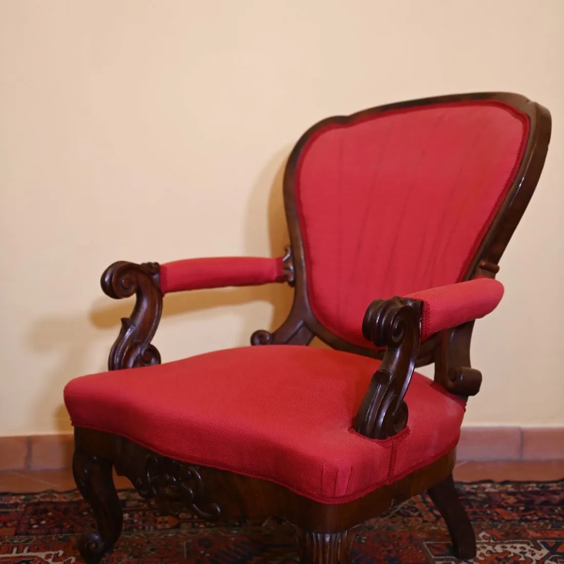 Pair Of Mahogany Armchairs - Luigi Filippo-napoli.-photo-3
