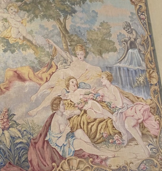 Grass-juice Tapestry Depicting A Bucolic Scene. Sec. 20th-photo-2