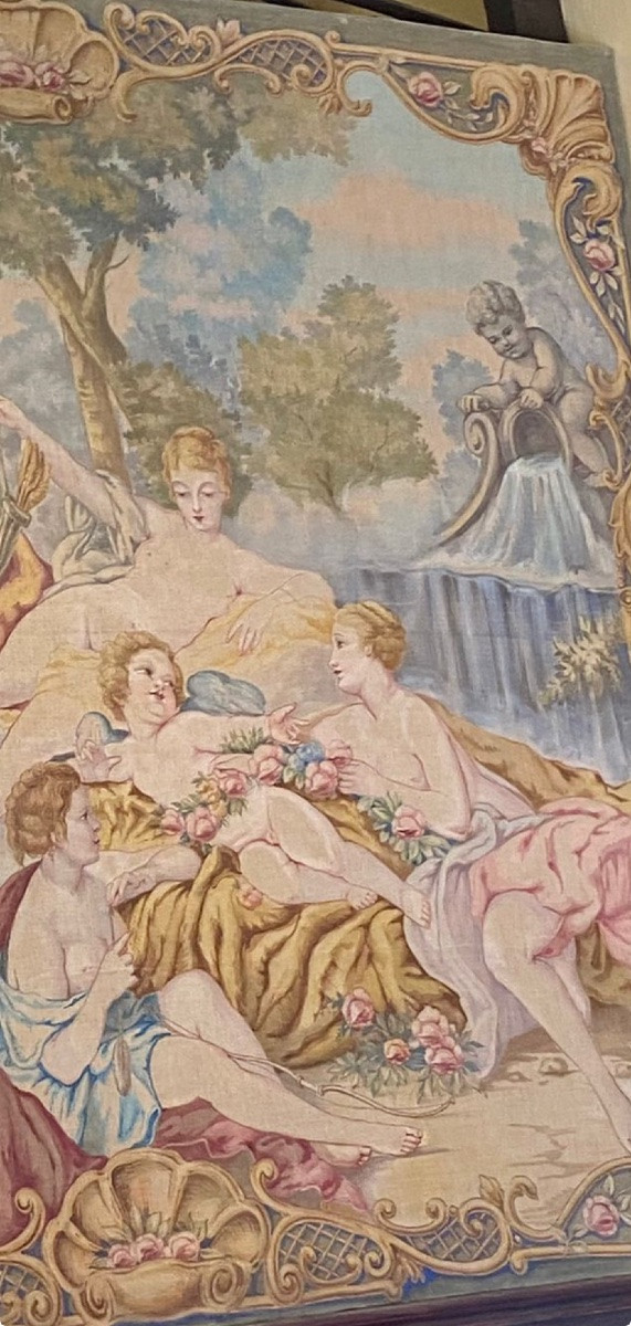 Grass-juice Tapestry Depicting A Bucolic Scene. Sec. 20th-photo-3