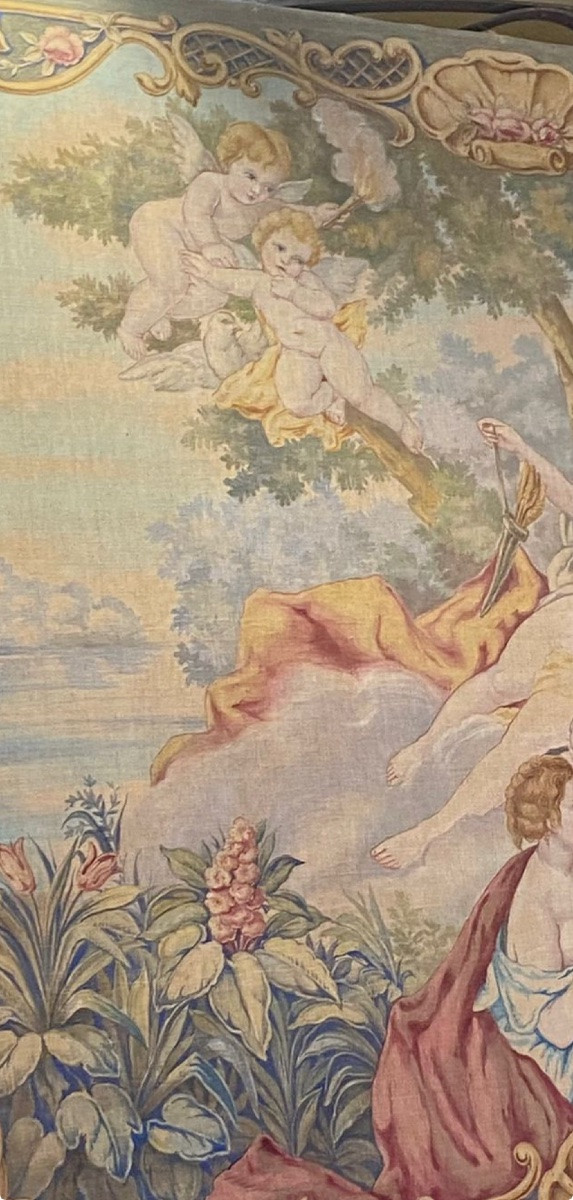 Grass-juice Tapestry Depicting A Bucolic Scene. Sec. 20th-photo-4