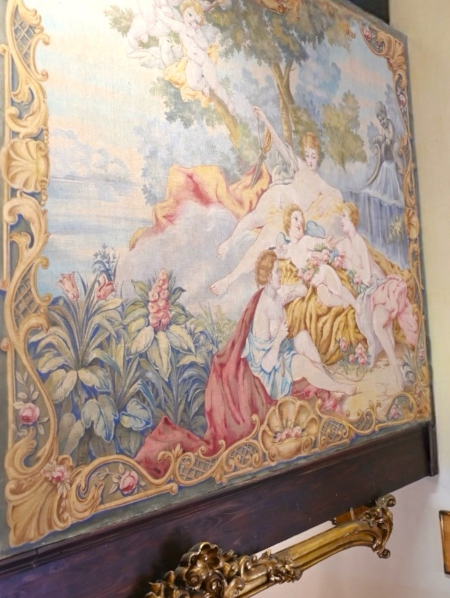 Grass-juice Tapestry Depicting A Bucolic Scene. Sec. 20th-photo-2