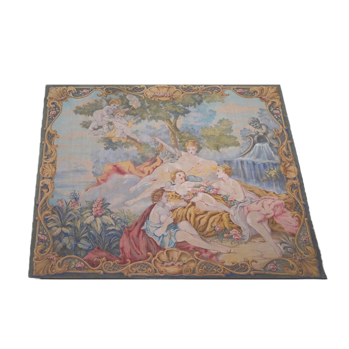 Grass-juice Tapestry Depicting A Bucolic Scene. Sec. 20th