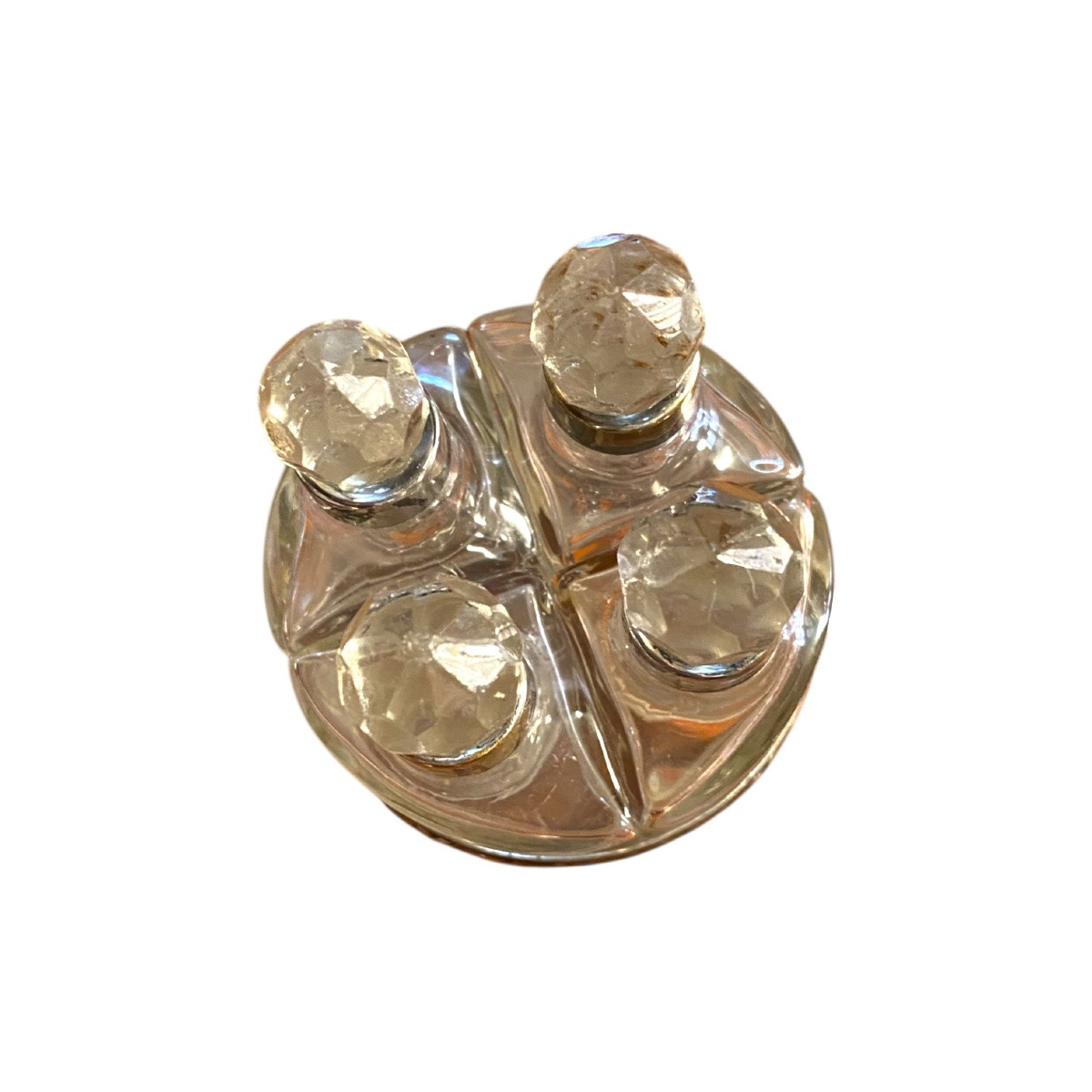 Perfume Holder In Silver And Cut Crystal, Early 20th Century.-photo-3