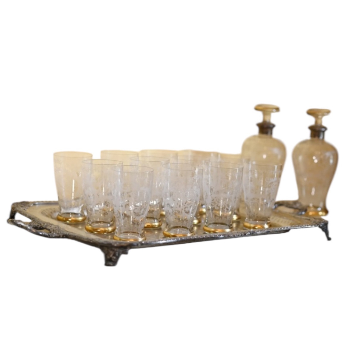 Crystal Service With Chinoiserie Engraving – Late 19th Century-photo-3