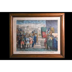 Groupe De Quatre Lithographies En Couleurs - Bartolomeo Pinelli (1781-1835)