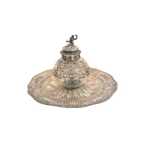 Encrier en argent sterling, Charles Wright – Londres 1770 (George III)
