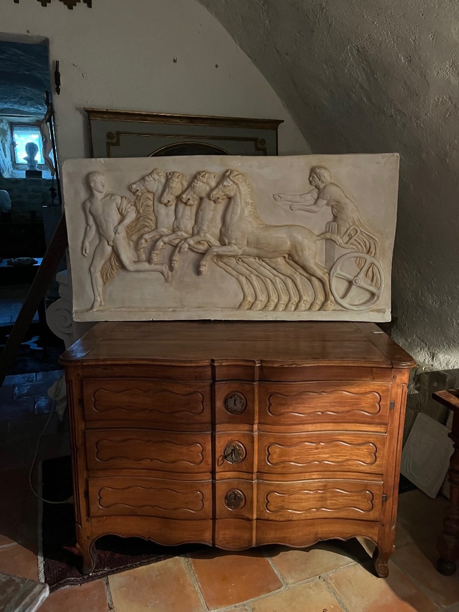 Important Bas- Relief En Plâtre -photo-3