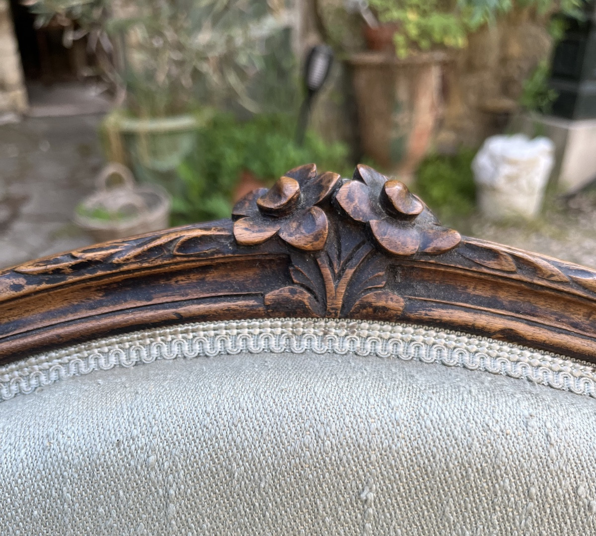 Paire De Fauteuils à Dossier Plat  XVIIIe -photo-2