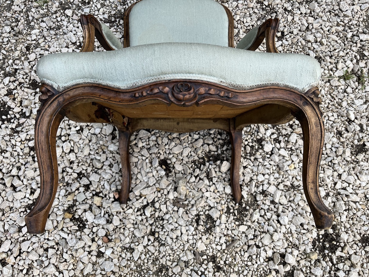 Paire De Fauteuils à Dossier Plat  XVIIIe -photo-4