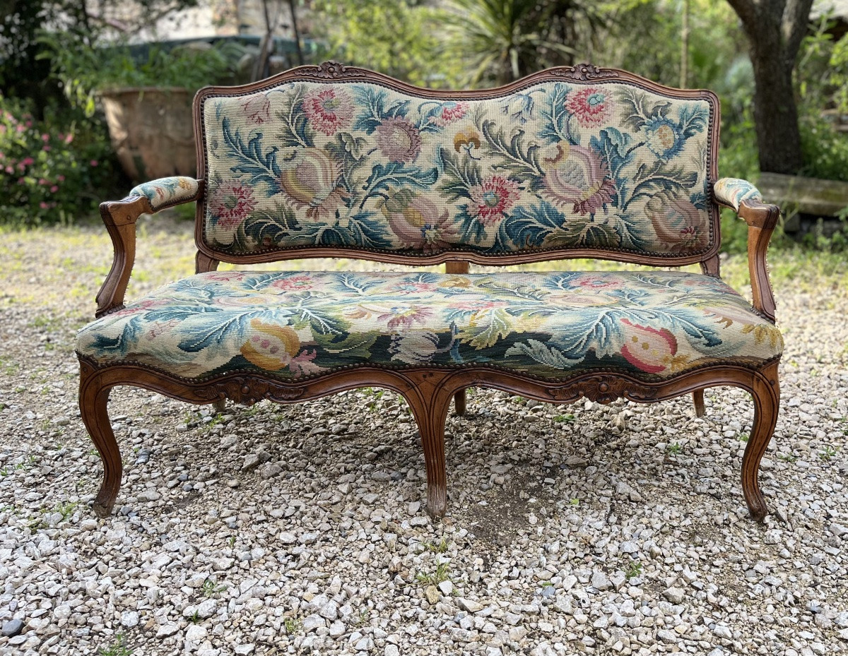 Banquette à Deux Places Louis XV -photo-7