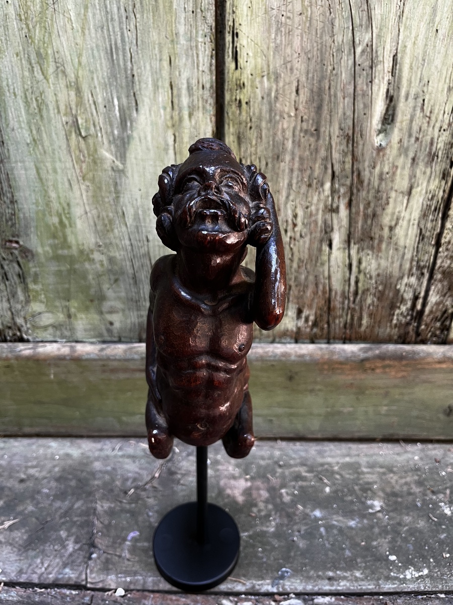 Atlante en bois fin du XVIIe , début XVIIIe siècle -photo-5