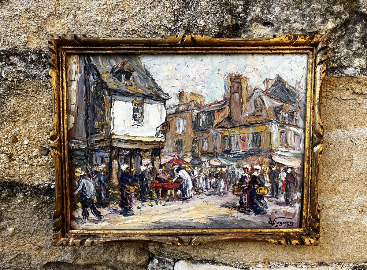 Victor Louis Cuguen ( 1882-1969)   Marché de Pontorson -photo-2