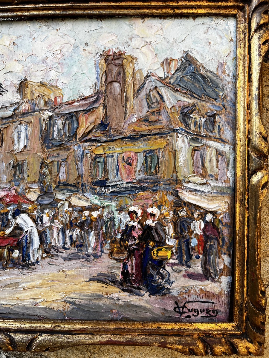 Victor Louis Cuguen ( 1882-1969)   Marché de Pontorson -photo-4