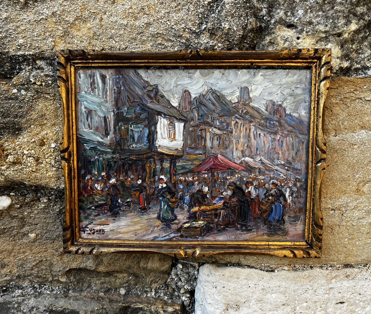 Victor Louis Cuguen ( 1882-1969)   Marché de Pontorson -photo-1