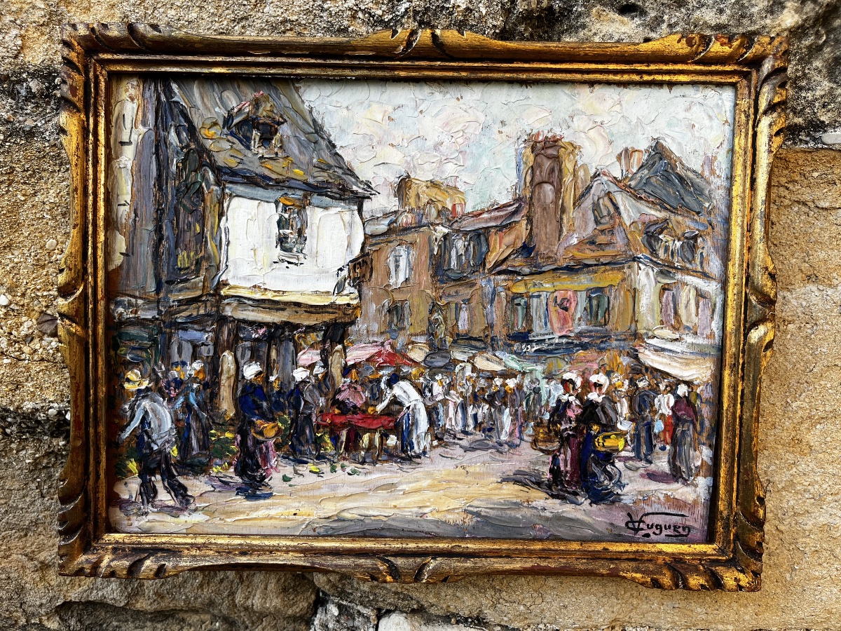 Victor Louis Cuguen ( 1882-1969)   Marché de Pontorson -photo-3