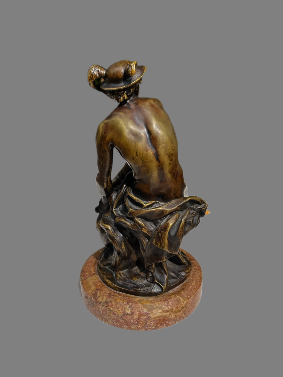 Bronze After Pigalle, Mercury. 19th Century -photo-3