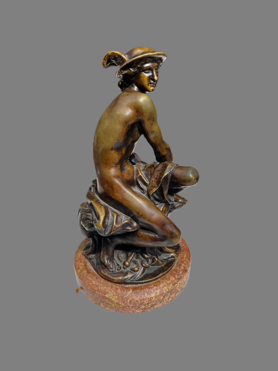 Bronze After Pigalle, Mercury. 19th Century -photo-4