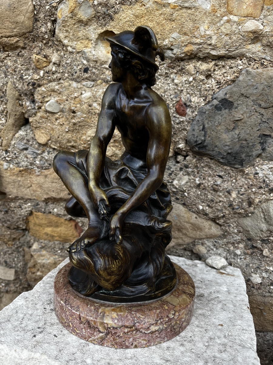 Bronze After Pigalle, Mercury. 19th Century -photo-3