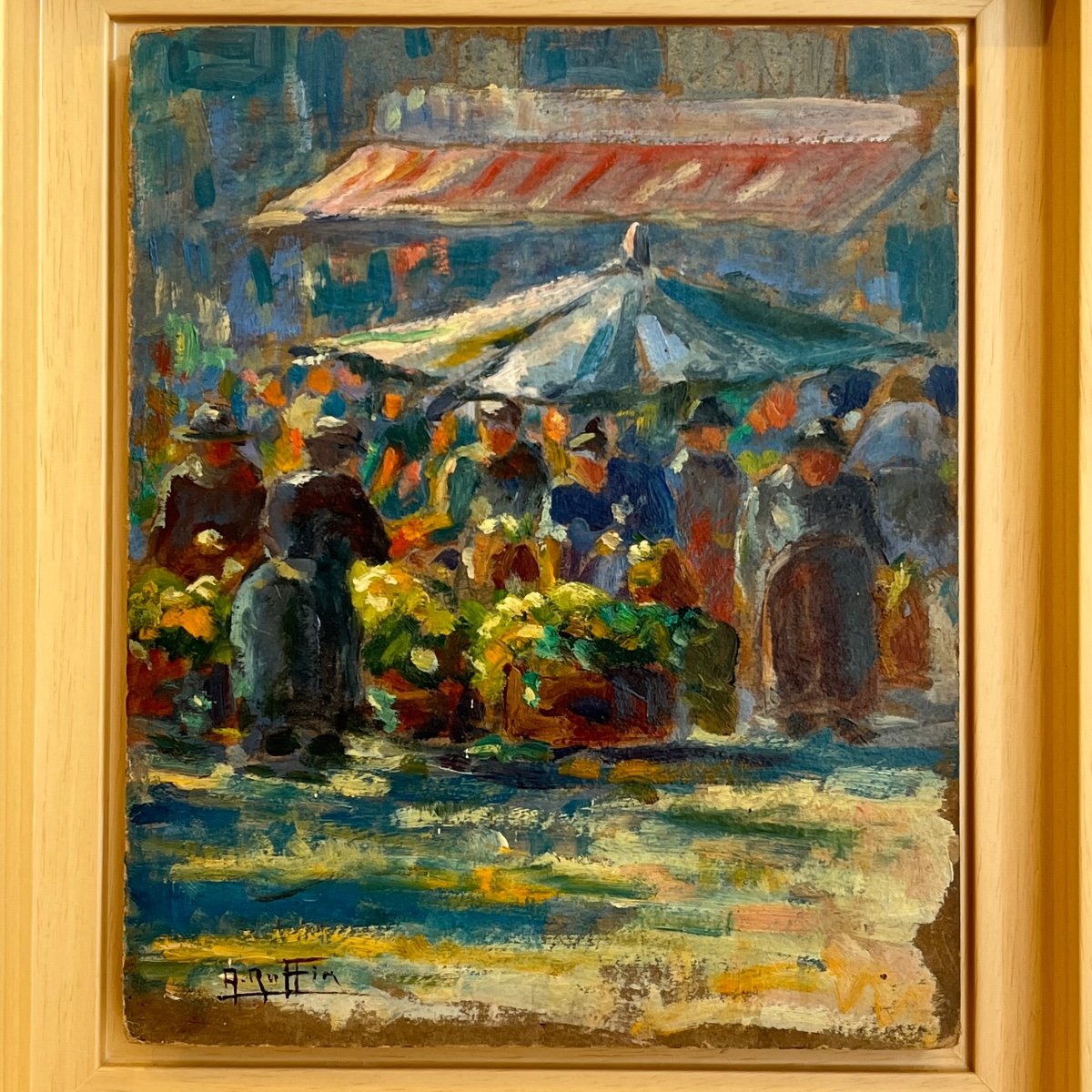 Scène De Marché , école Lyonnaise.-photo-2