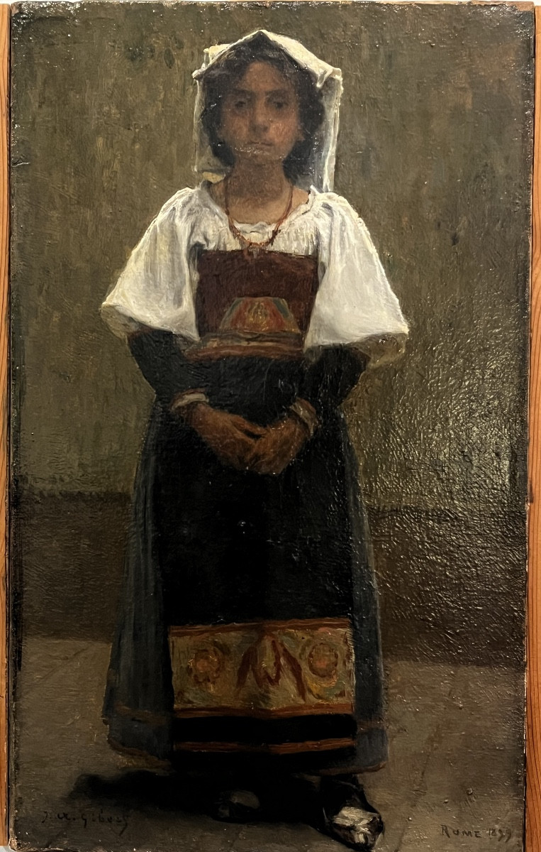 Portrait de Romaine, J.A.Gibert, Rome 1889-photo-2