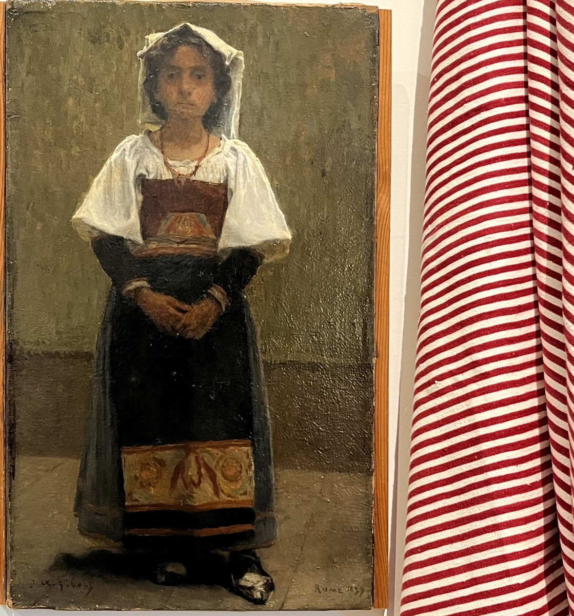 Portrait de Romaine, J.A.Gibert, Rome 1889