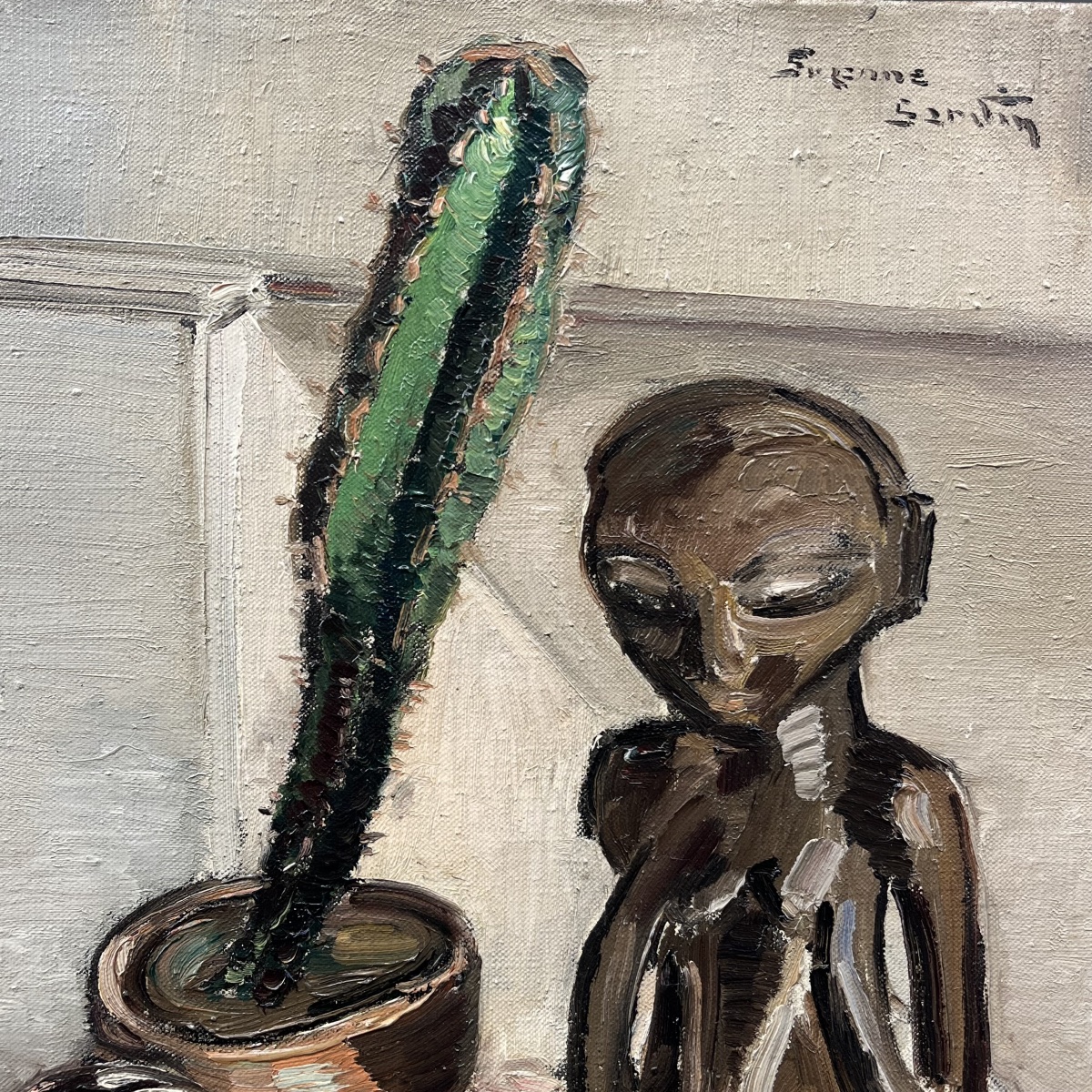 Still Life With An African Statuette.-photo-2