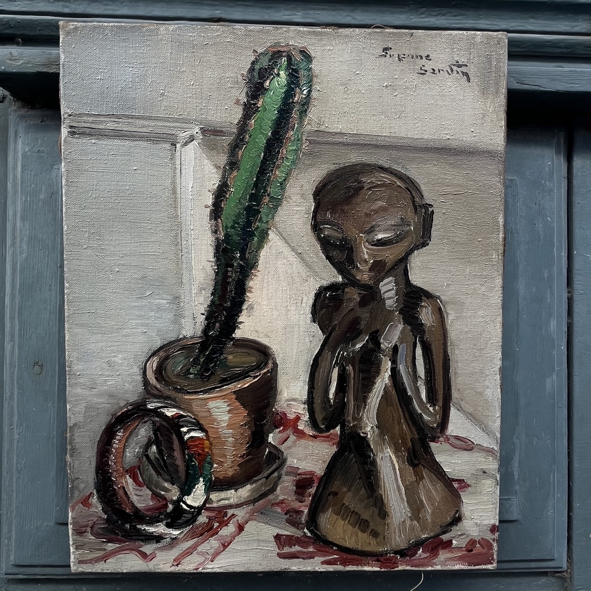 Still Life With An African Statuette.-photo-4