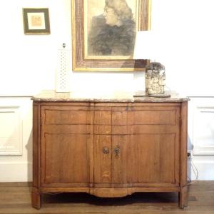 Buffet Commode à ressaut d'époque Louis XVI