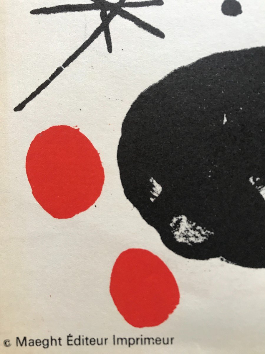 Affiche Lithographie Joan Miro Galerie Maeght éditeur et imprimeur "Cartons" vers 1960/70-photo-2