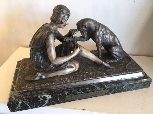 D. Chiparus Art Deco Bronze Sculpture Around 1930 20th Century-photo-4